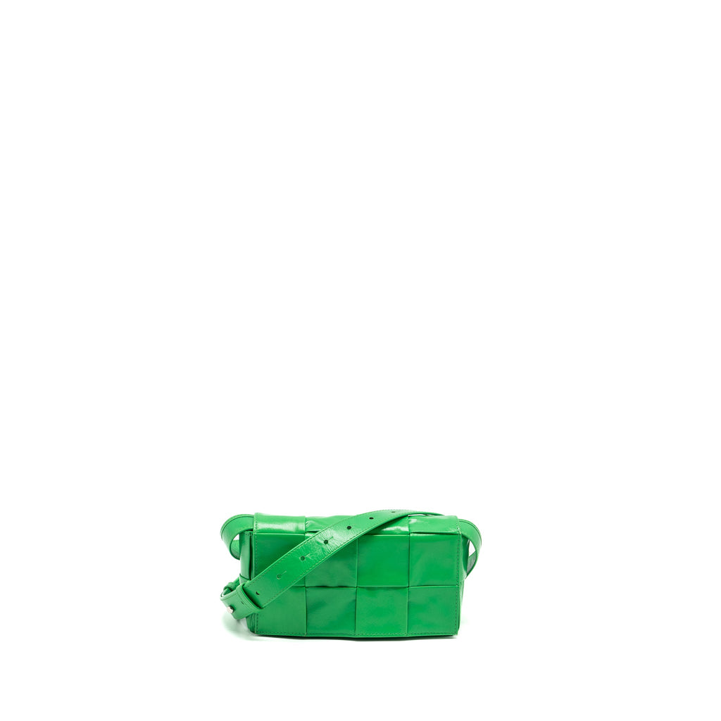BOTTEGA VENETA CASSETTE BELT BAG LEATHER GREEN SHW