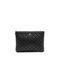 CHANEL CLASSIC ZIPPED POUCH CAVIAR BLACK LGHW
