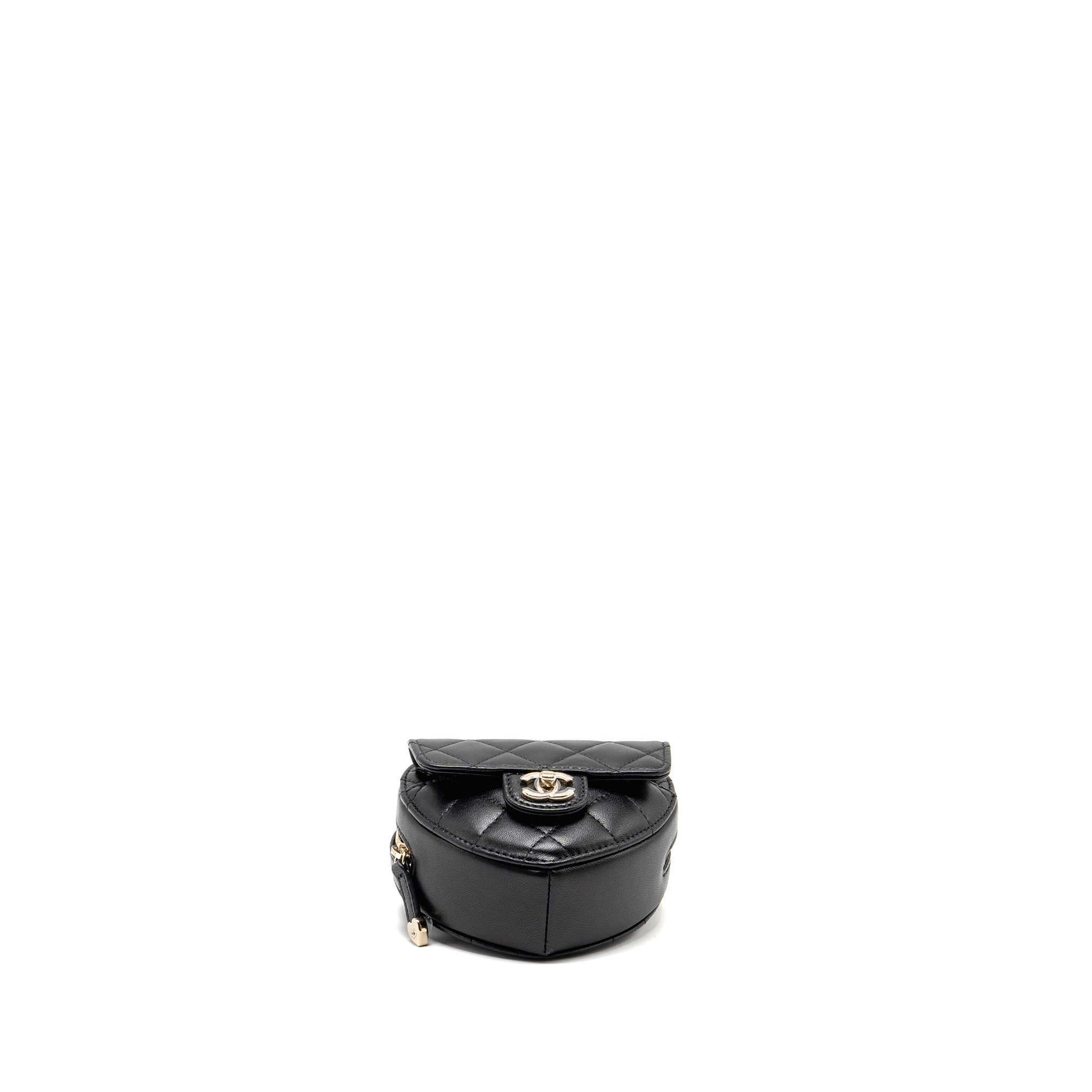 CHANEL 22S HEART BELT BAG LAMBSKIN BLACK LGHW