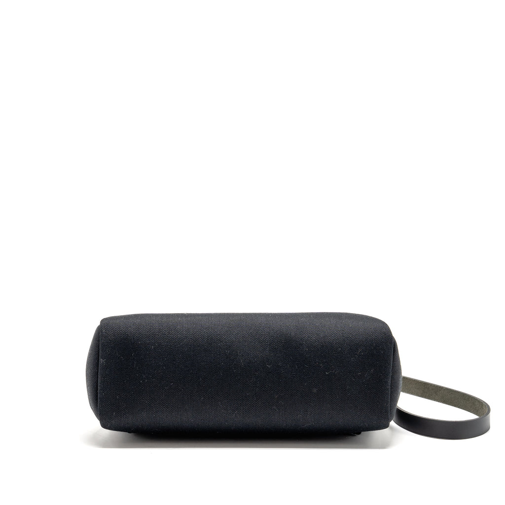 HERMES HERBAG 31 ZIP BAG CANVAS/ HUNTER LEATHER BLACK GHW
