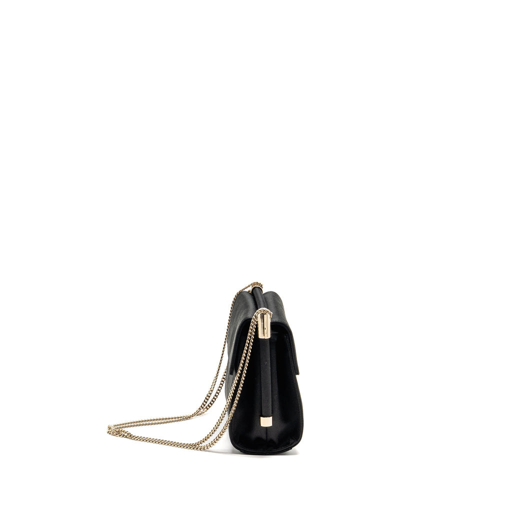 ROGER VIVIER MISS VIV MINI BAG SATIN BLACK LGHW