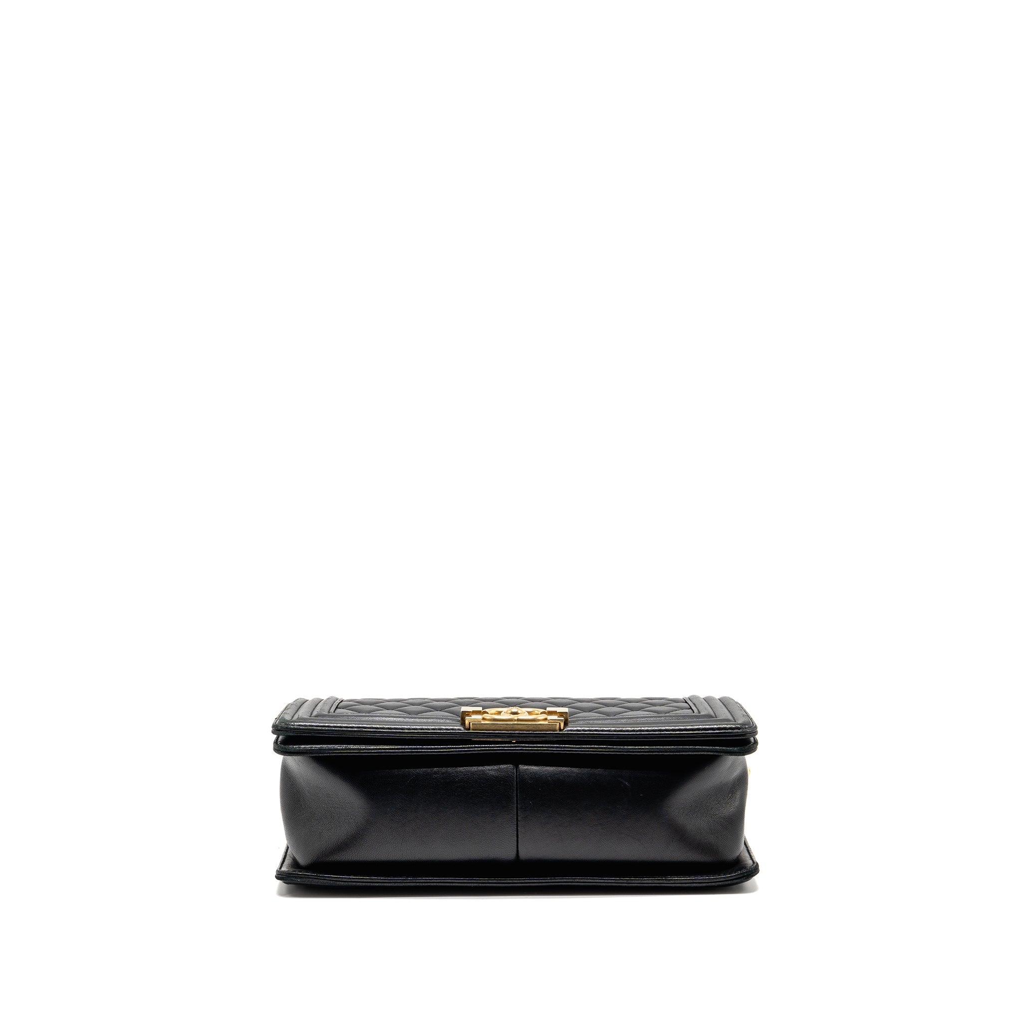 CHANEL MEDIUM BOY BAG LAMBSKIN BLACK GHW