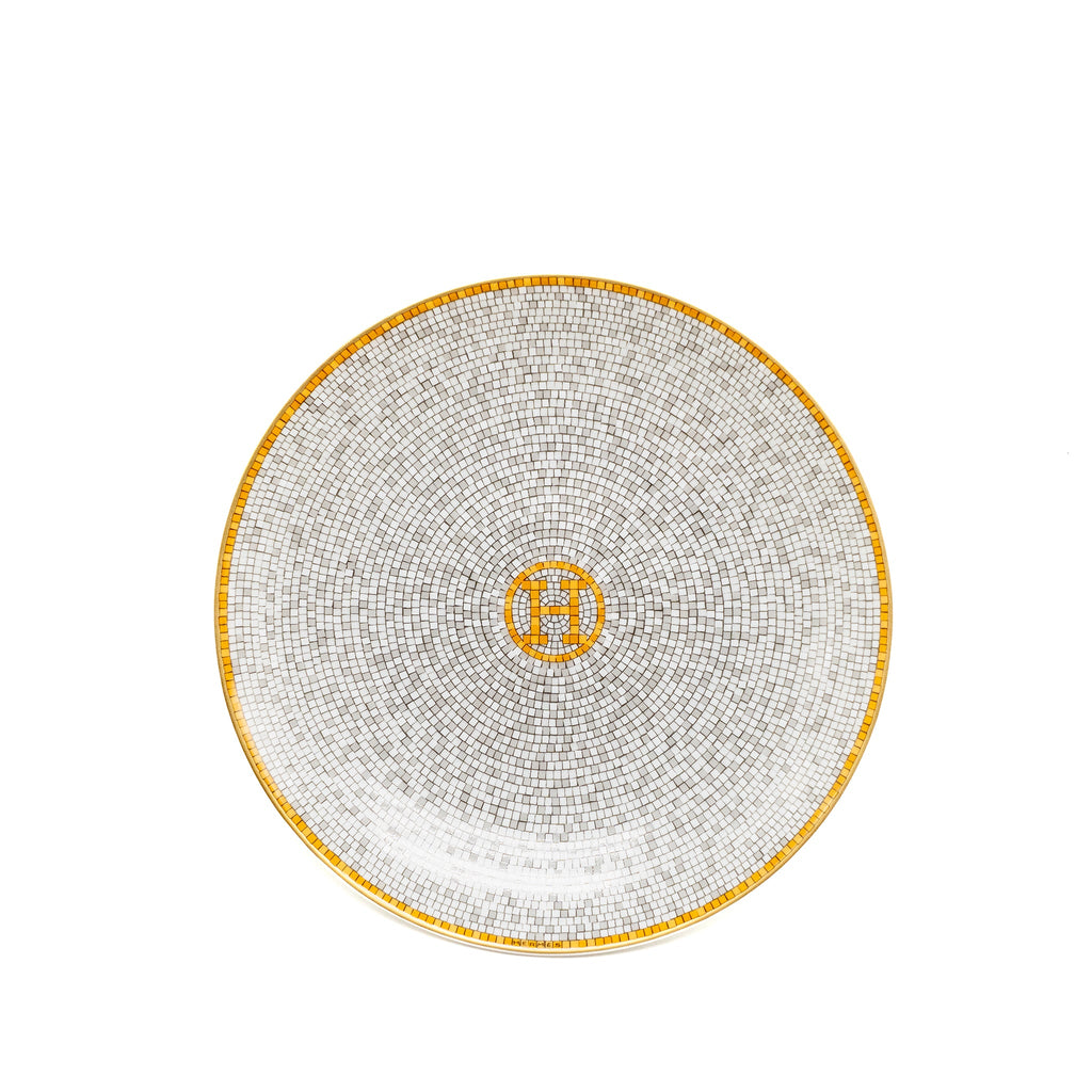 HERMES MOSAIQUE AU 24 GOLD BREAD AND BUTTER PLATES (2 IN A SET)