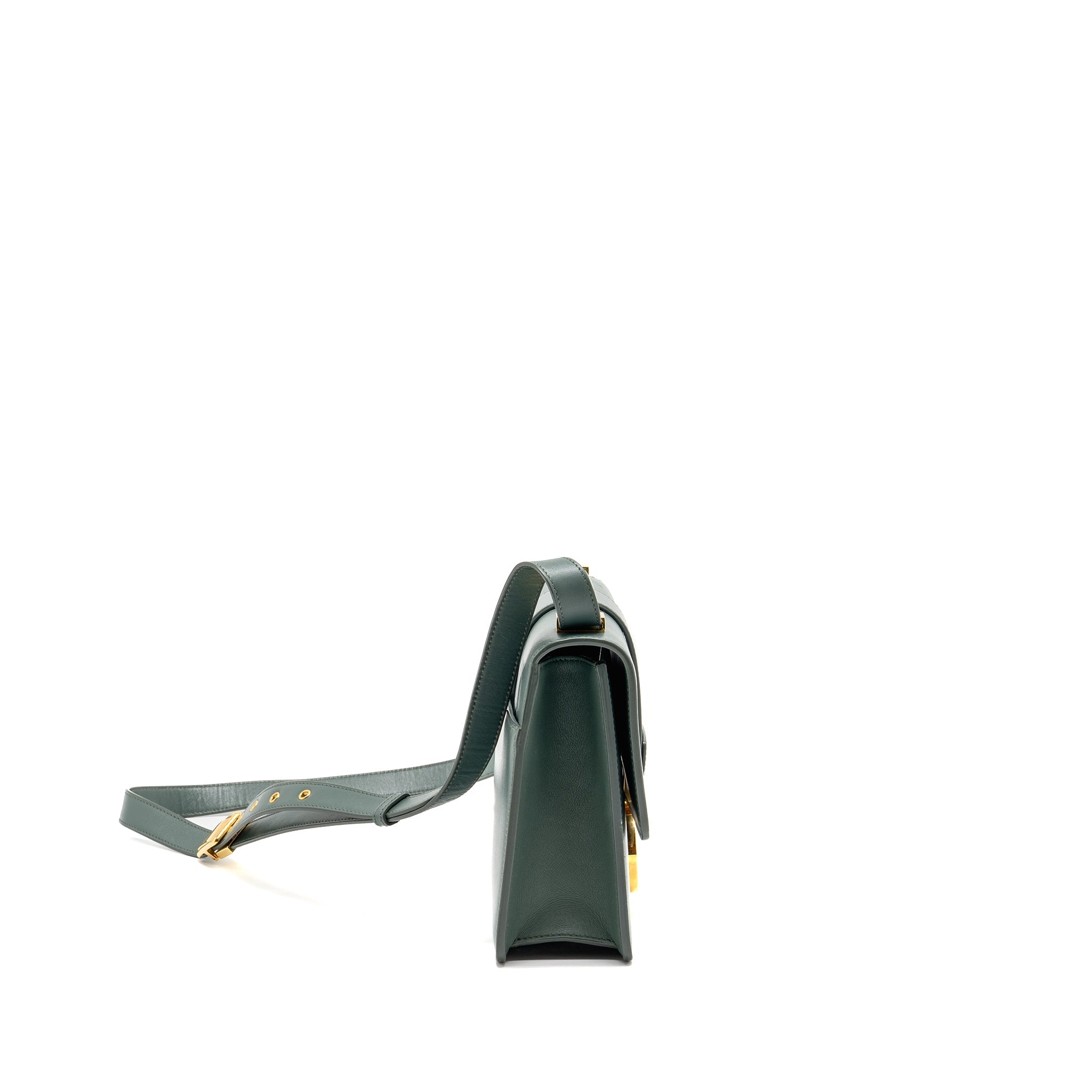DIOR 30 MONTAIGNE MEDIUM FLAP BAG CALFSKIN GREEN GHW