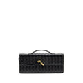 BOTTEGA VENETA ANDIAMO CLUTCH INTRECCIATO CALFSKIN BLACK GHW