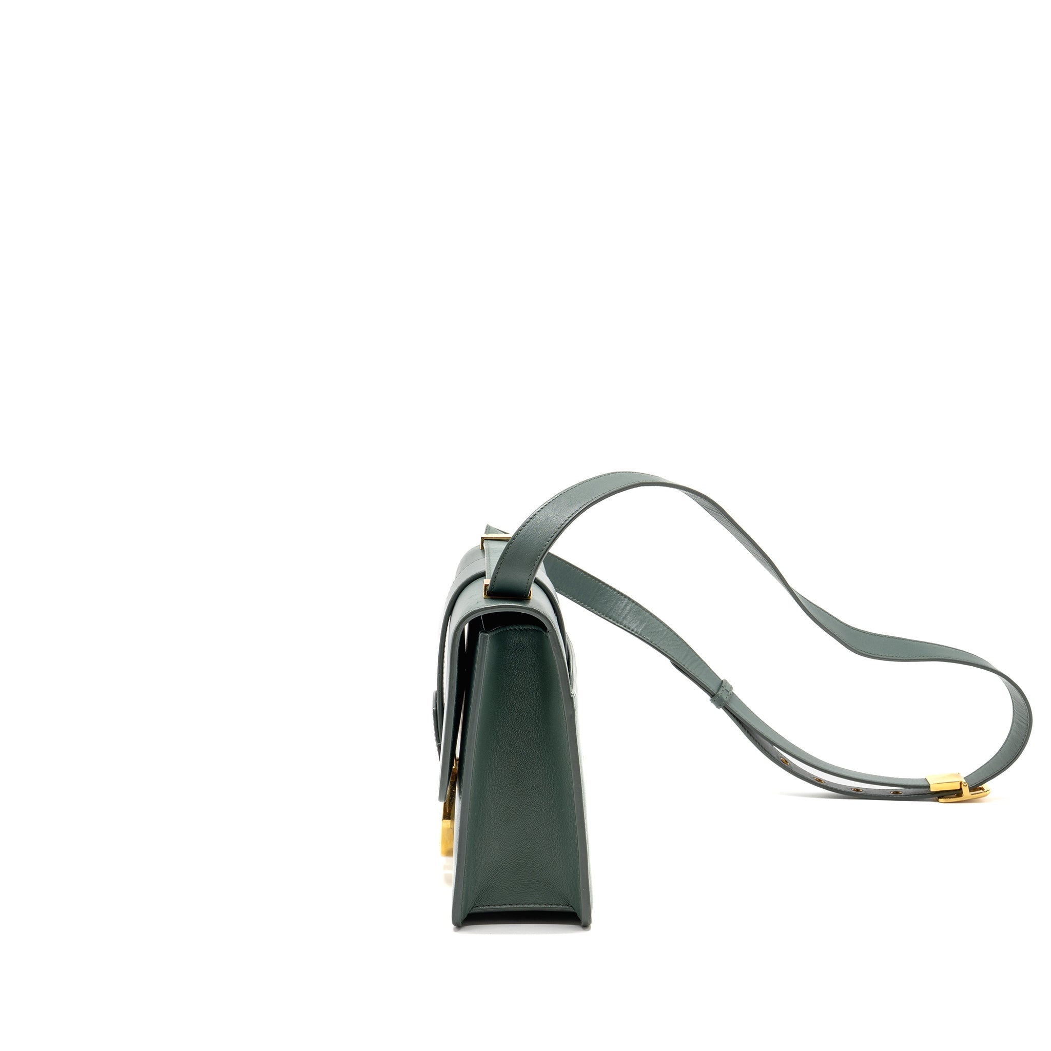 DIOR 30 MONTAIGNE MEDIUM FLAP BAG CALFSKIN GREEN GHW
