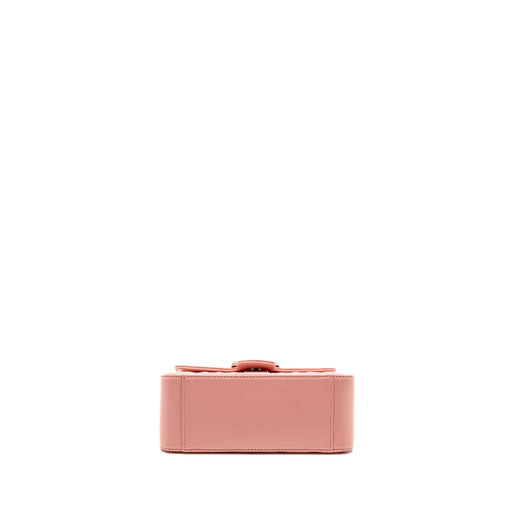 GUCCI GG MARMONT MINI TOP HANDLE BAG CALFSKIN PINK SHW