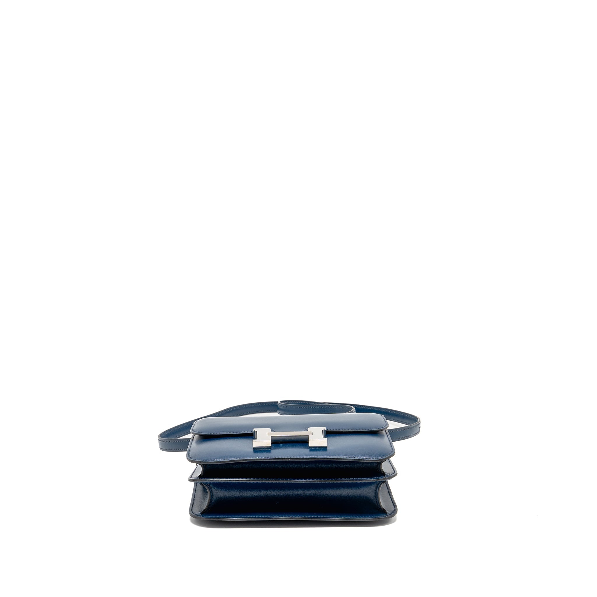 HERMES MINI CONSTANCE BOX LEATHER BLUE DE PERUSES SHW