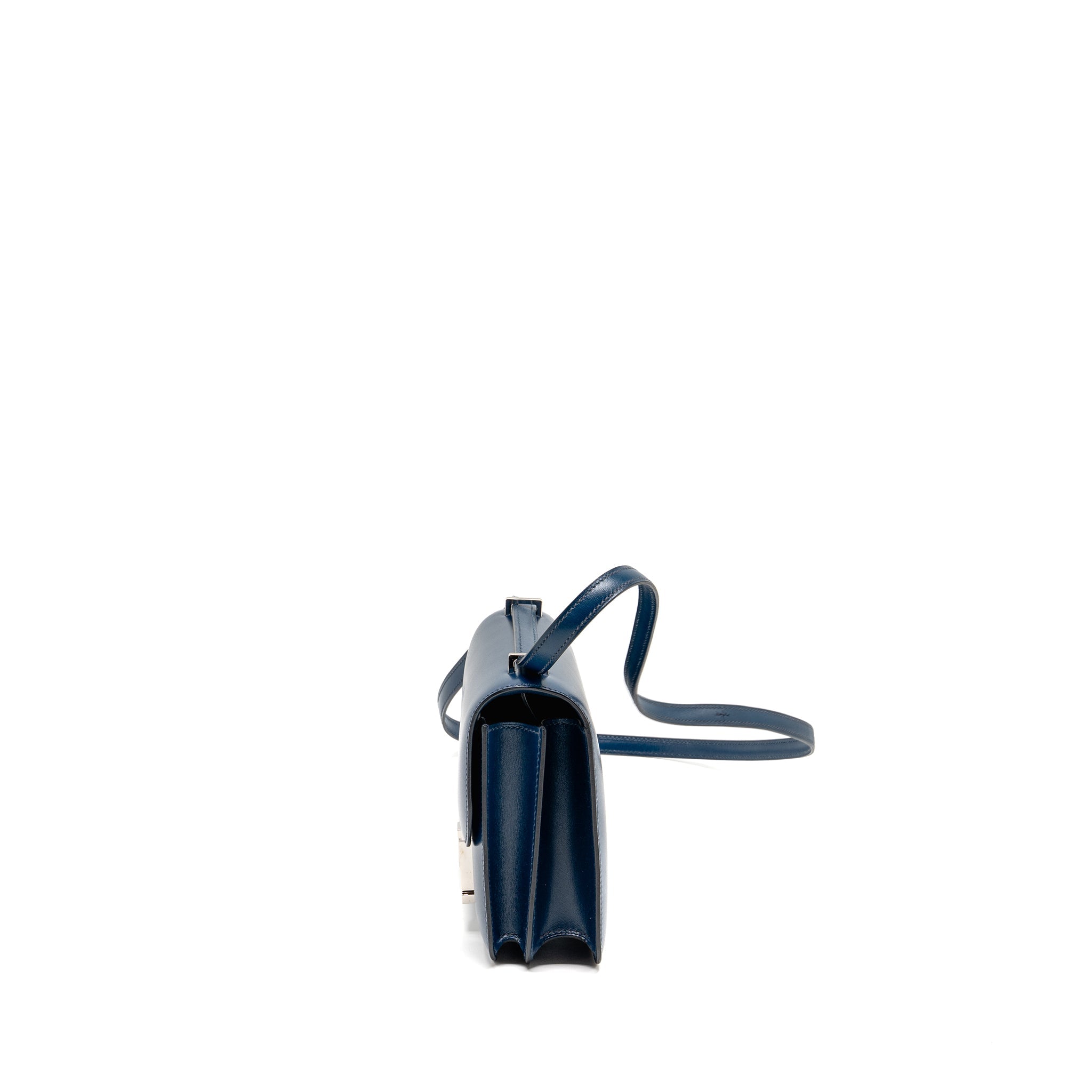 HERMES MINI CONSTANCE BOX LEATHER BLUE DE PERUSES SHW