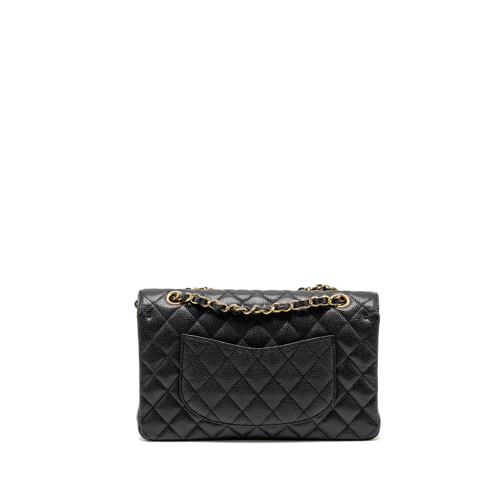 CHANEL MEDIUM CLASSIC DOUBLE FLAP BAG CAVIAR BLACK GHW