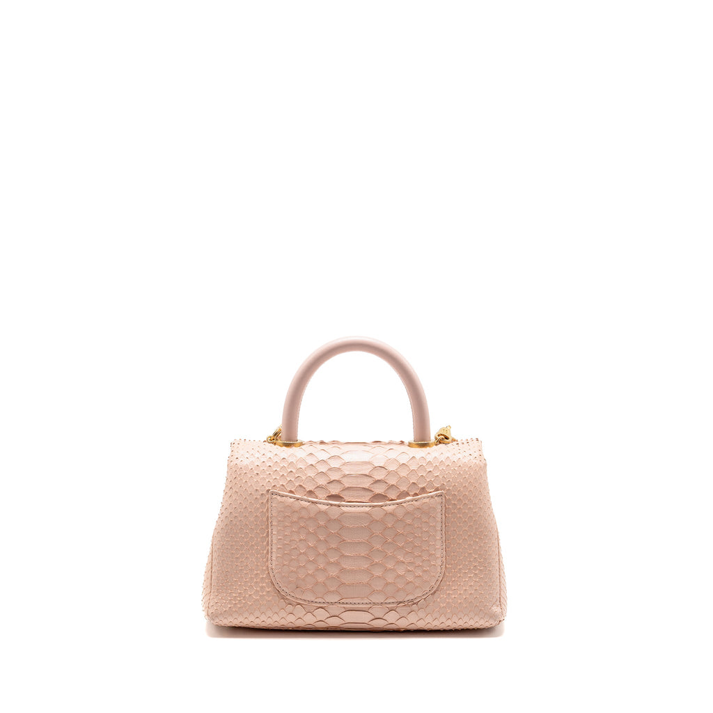 CHANEL SMALL COCO HANDLE PYTHON LIGHT PINK GHW
