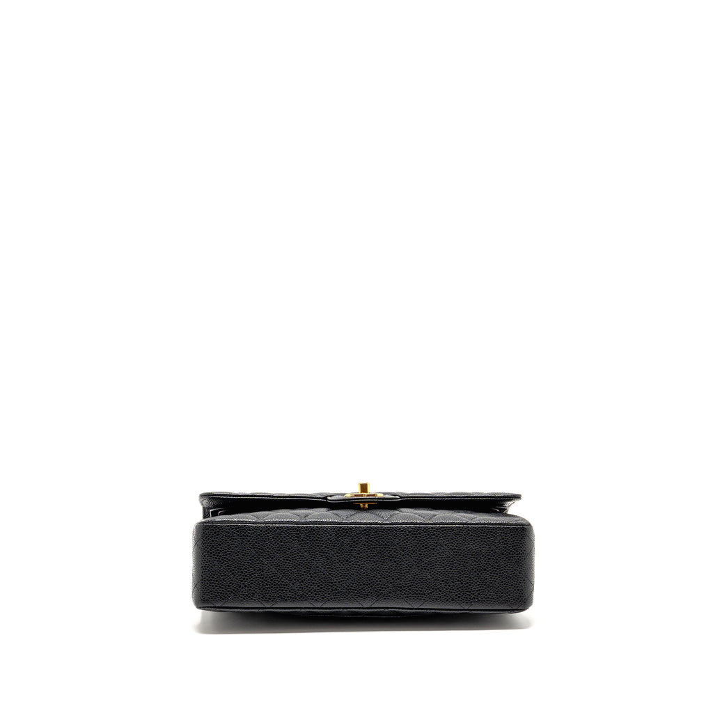 CHANEL MEDIUM CLASSIC DOUBLE FLAP BAG CAVIAR BLACK GHW