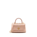 CHANEL SMALL COCO HANDLE PYTHON LIGHT PINK GHW