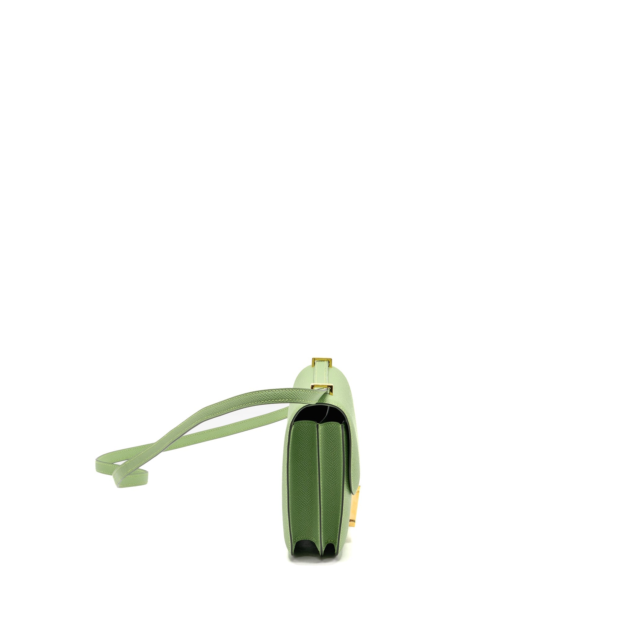 HERMES MINI CONSTANCE EPSOM VERT CRIQUET GHW