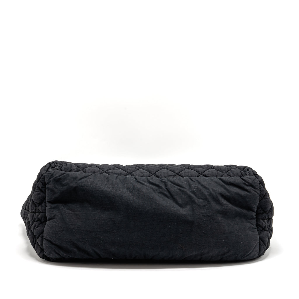 CHANEL COCOON TRAVEL TOTE BAG NYLON/CANVAS BLACK SHW