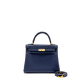 HERMES KELLY 25 TOGO BLEU SAPHIR GHW