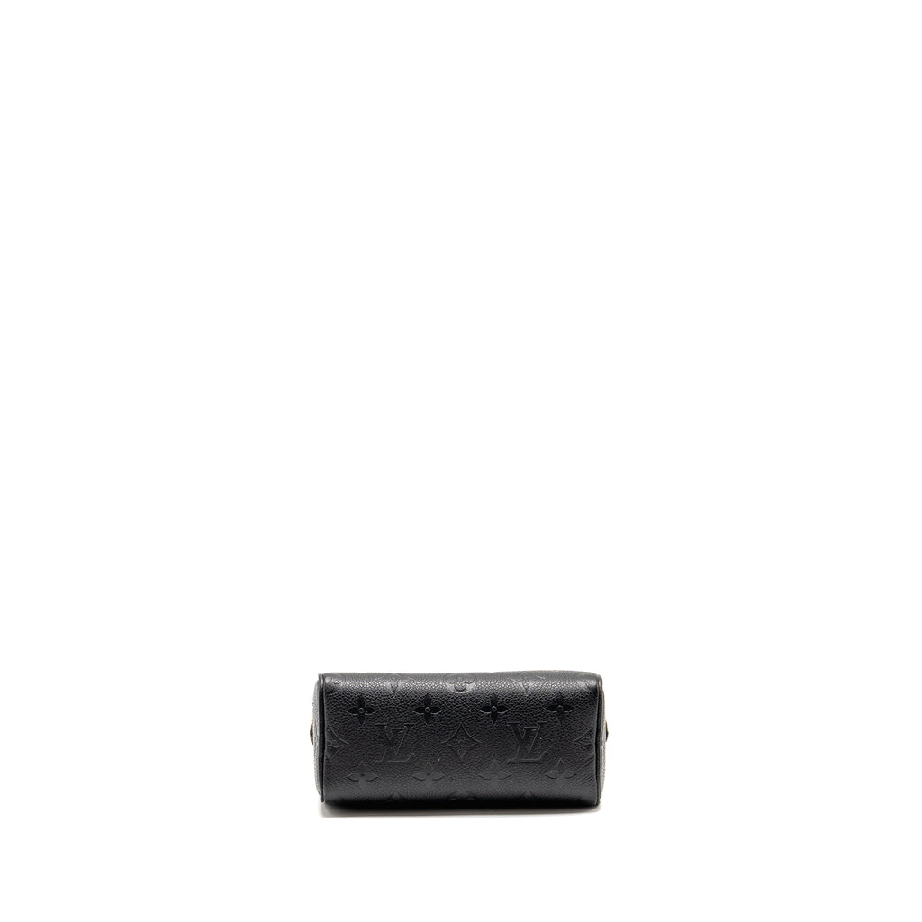LOUIS VUITTON NANO SPEEDY MONOGRAM EMPREINTE LEATHER BLACK GHW