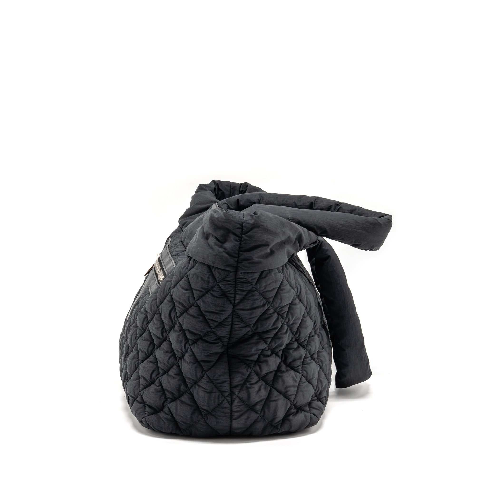 CHANEL COCOON TRAVEL TOTE BAG NYLON/CANVAS BLACK SHW