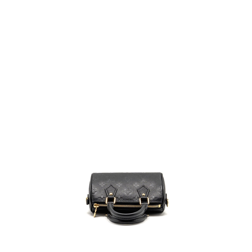 LOUIS VUITTON NANO SPEEDY MONOGRAM EMPREINTE LEATHER BLACK GHW