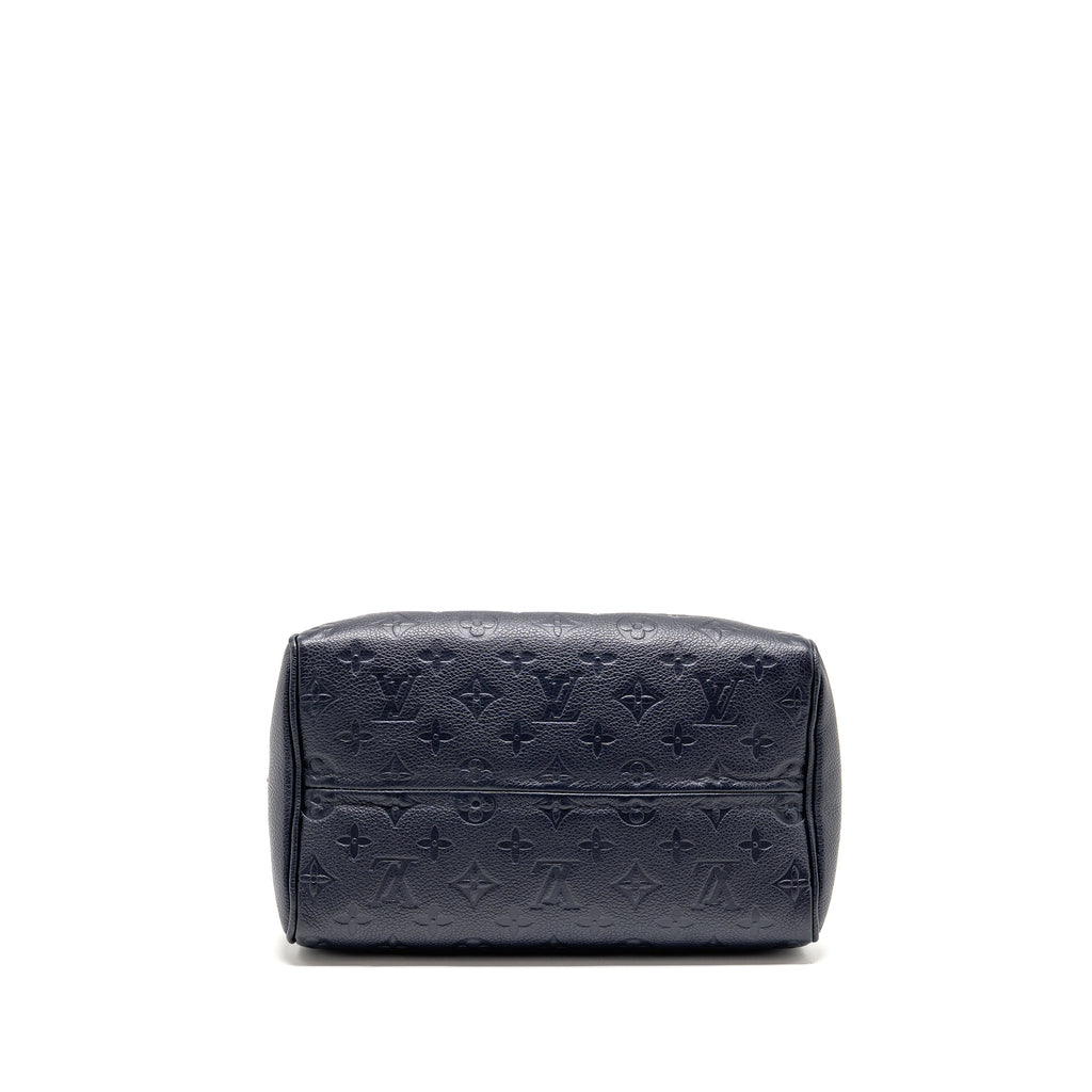 LOUIS VUITTON SPEEDY 25 BANDOULIERE MONOGRAM EMPREINTE NAVY / RED GHW
