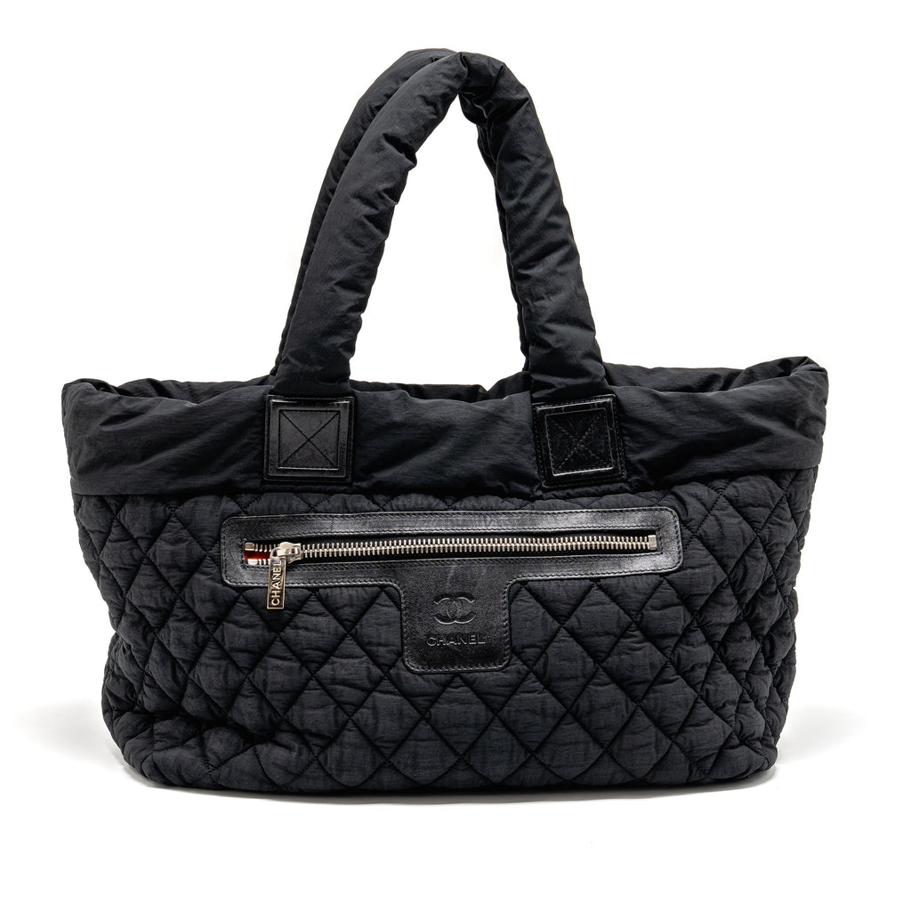 CHANEL COCOON TRAVEL TOTE BAG NYLON/CANVAS BLACK SHW