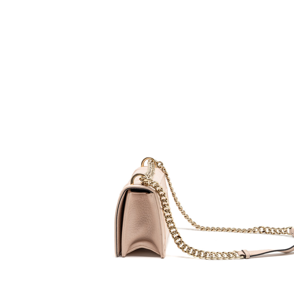 DIOR SMALL DIORAMA GRAINED CALFSKIN LIGHT PINK LGHW