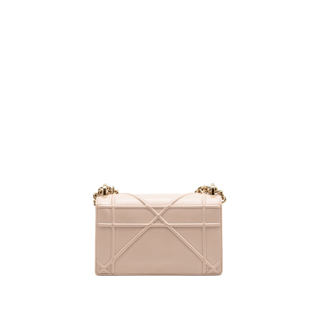 DIOR SMALL DIORAMA GRAINED CALFSKIN LIGHT PINK LGHW