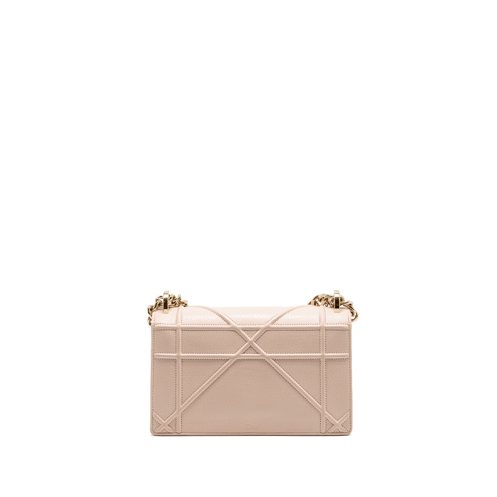 DIOR SMALL DIORAMA GRAINED CALFSKIN LIGHT PINK LGHW