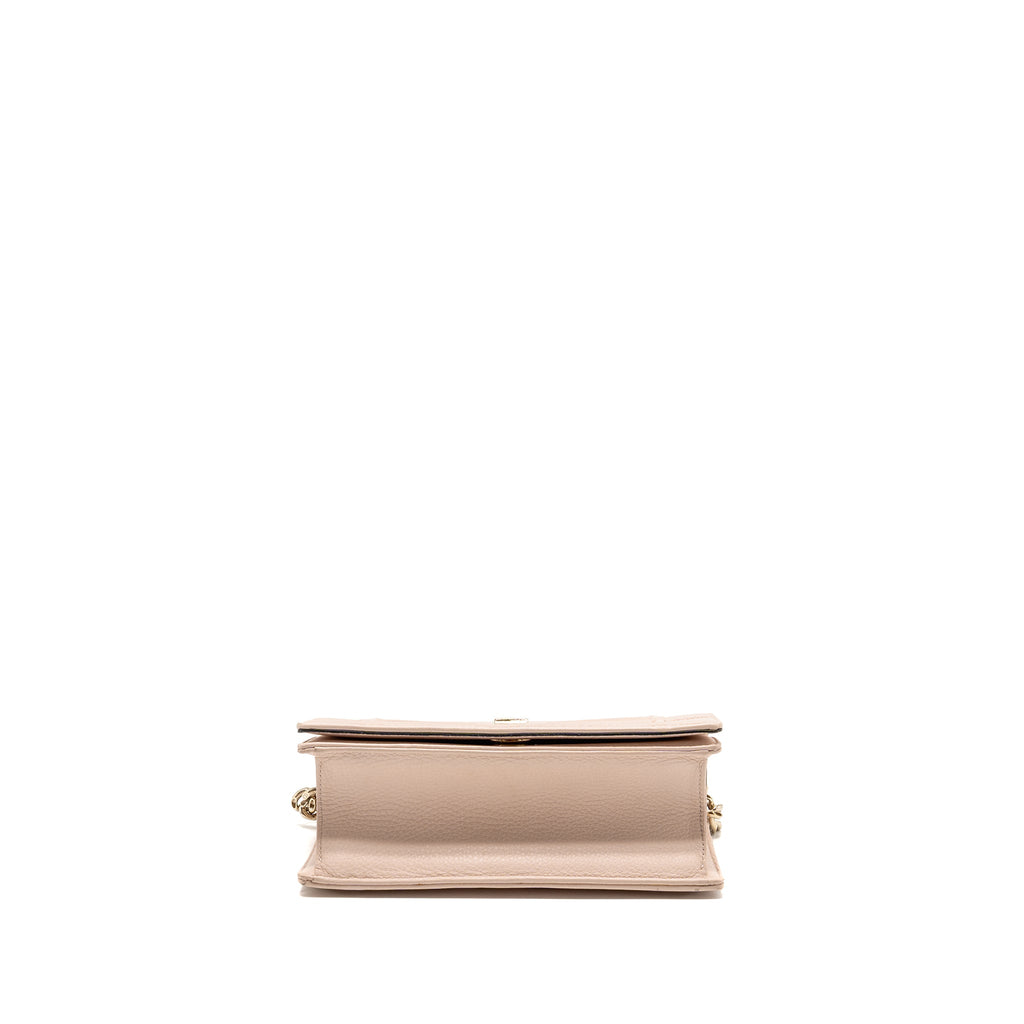 DIOR SMALL DIORAMA GRAINED CALFSKIN LIGHT PINK LGHW