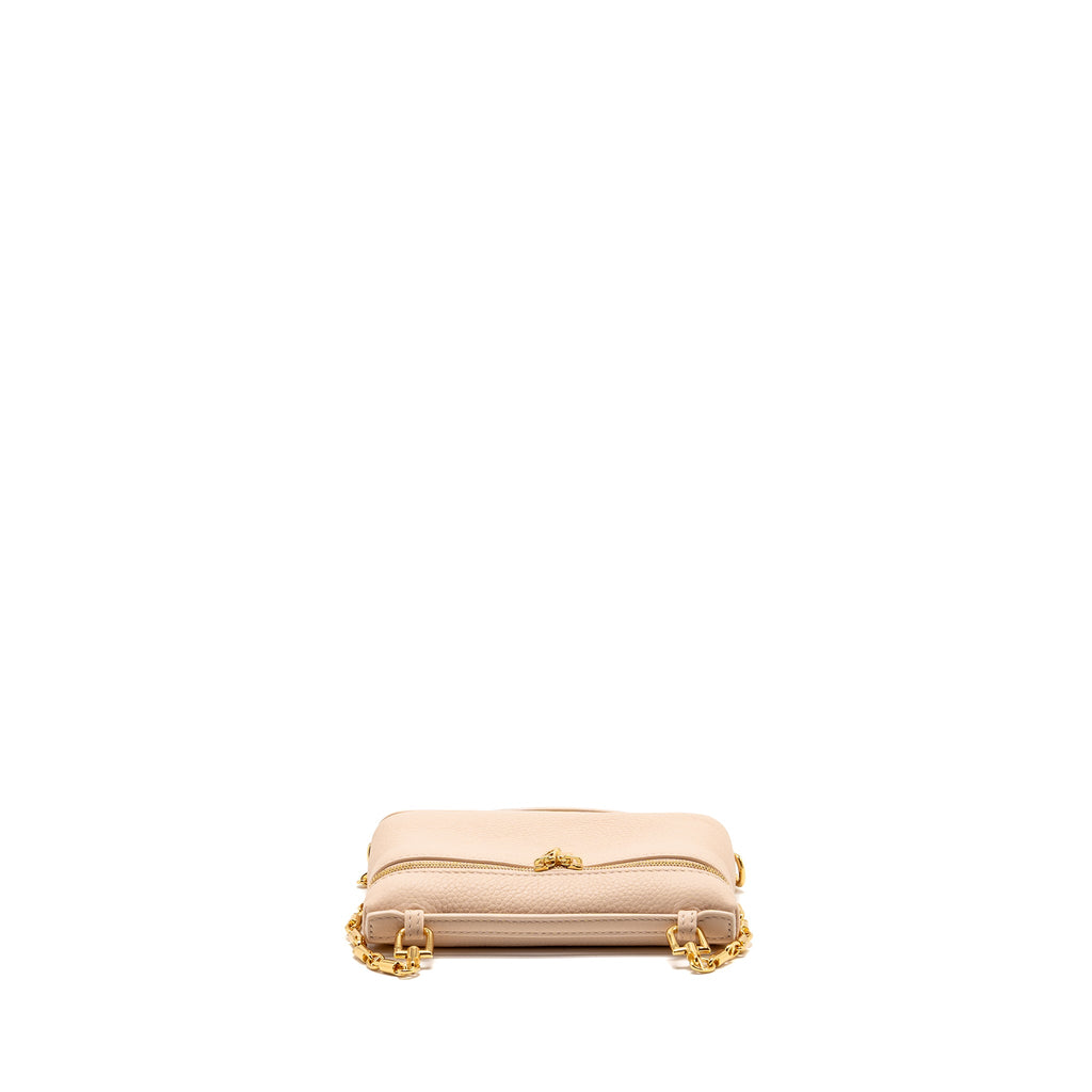 LORO PIANA EXTRA POCKET MINI POUCH CALFSKIN LIGHT PINK GHW