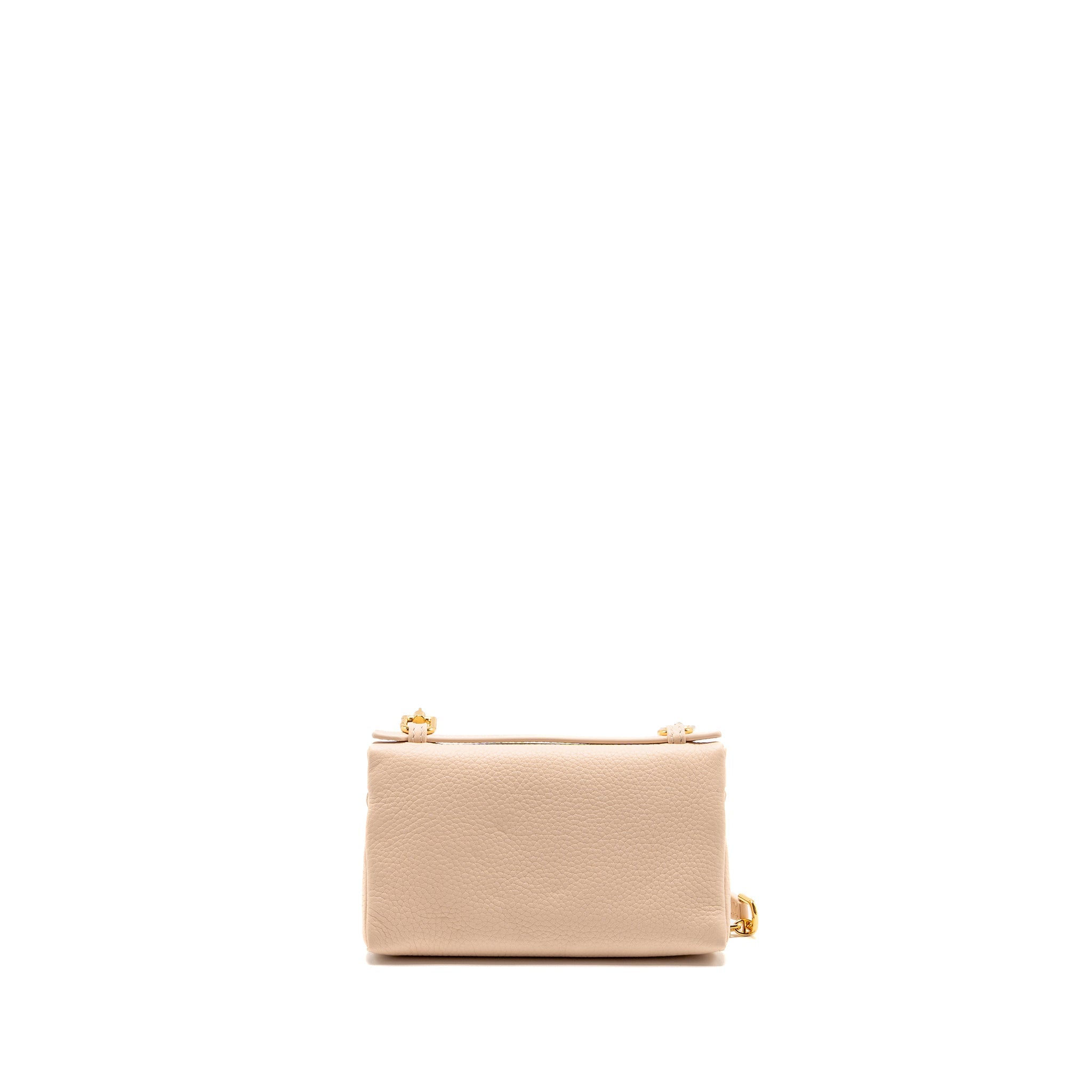 LORO PIANA EXTRA POCKET MINI POUCH CALFSKIN LIGHT PINK GHW