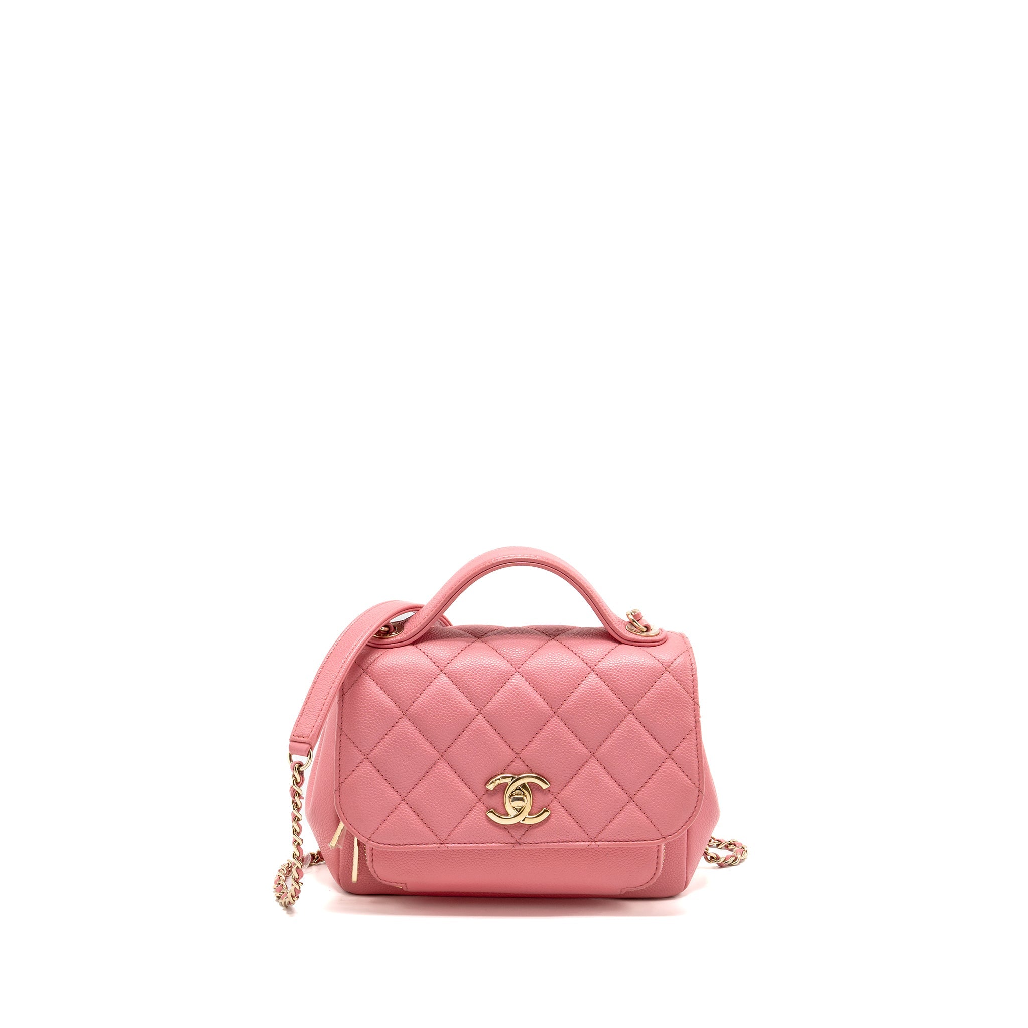 CHANEL SMALL BUSINESS AFFINITY CAVIAR PINK LGHW(MICROCHIP)