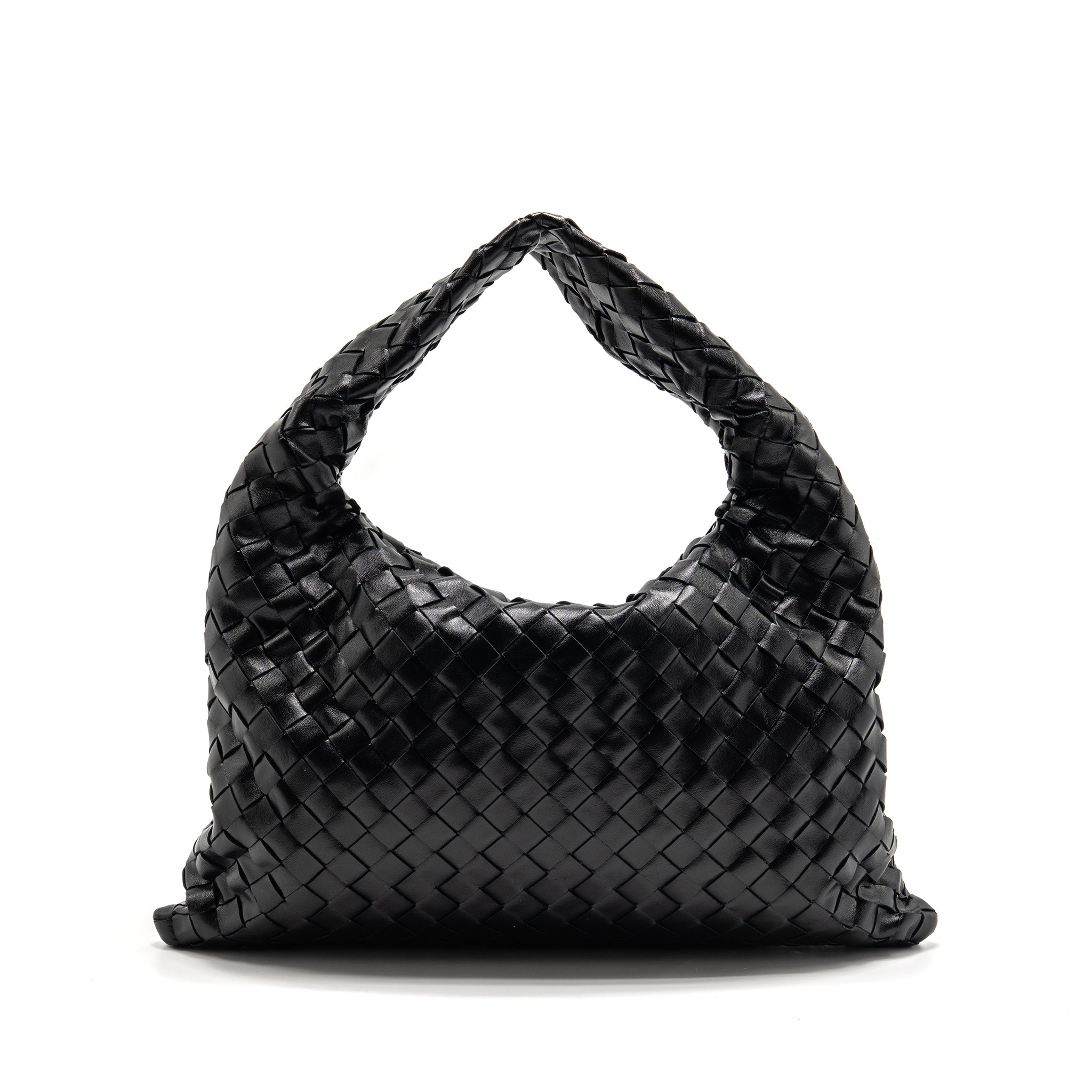 BOTTEGA VENETA HOP BAG CALFSKIN BLACK GHW