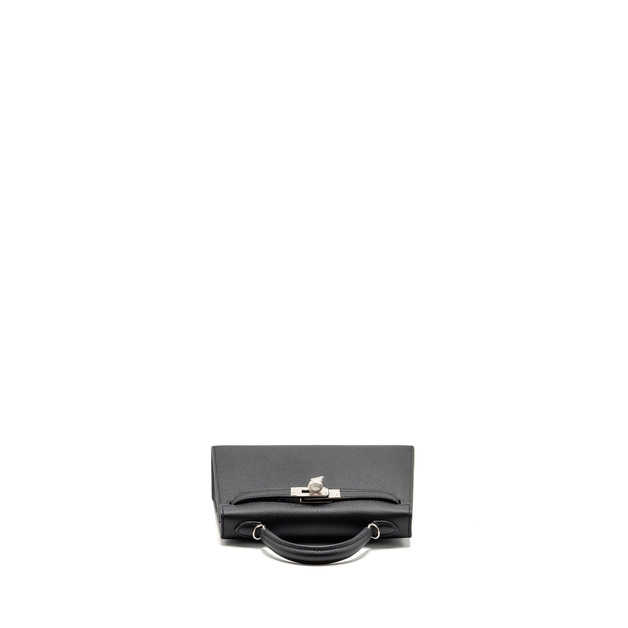 HERMES MINI KELLY II EPSOM BLACK SHW