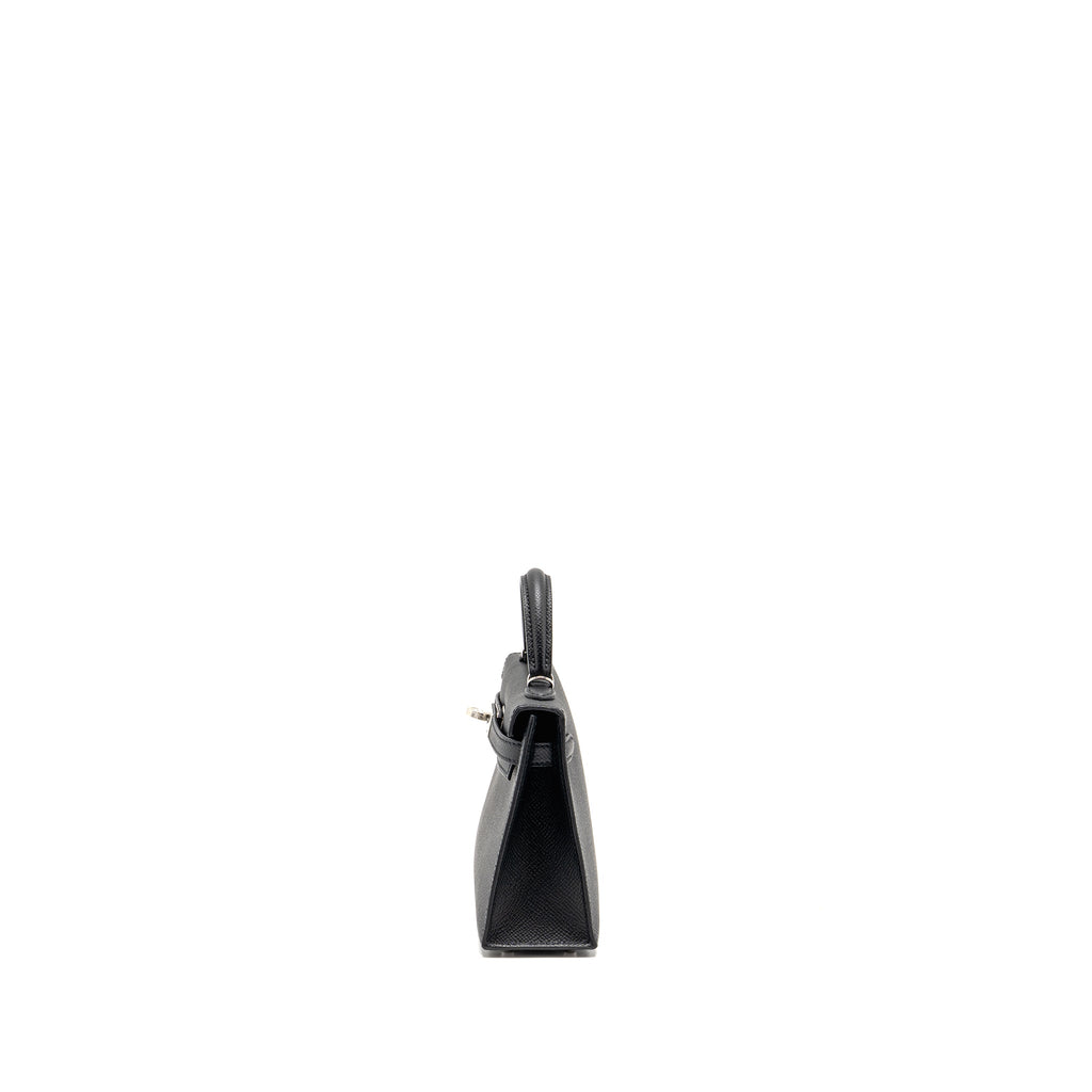 HERMES MINI KELLY II EPSOM BLACK SHW