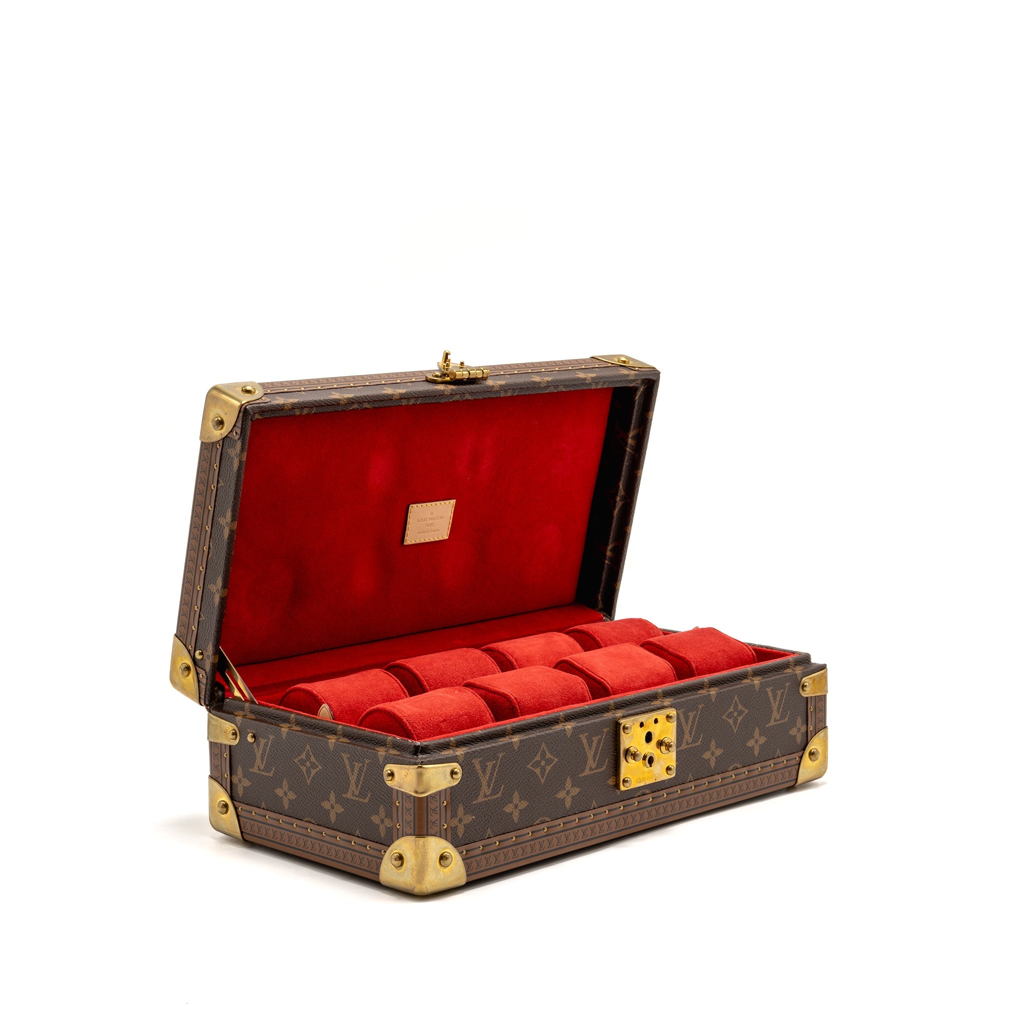 LOUIS VUITTON COFFRET 8 MONTRES MONOGRAM CANVAS / ROUGE FUSION GHW