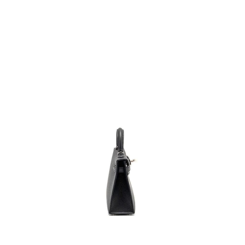 HERMES MINI KELLY II EPSOM BLACK SHW
