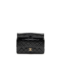 CHANEL 23A CLASSIC FLAP CLUTCH SHINY CALFSKIN BLACK GHW (MICROCHIP)