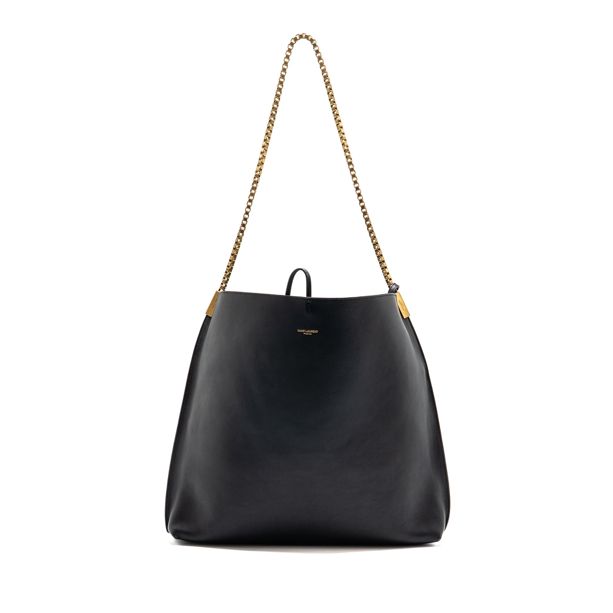 SAINT LAURENT/YSL SUZANNE HOBO BAG CALFSKIN BLACK GHW