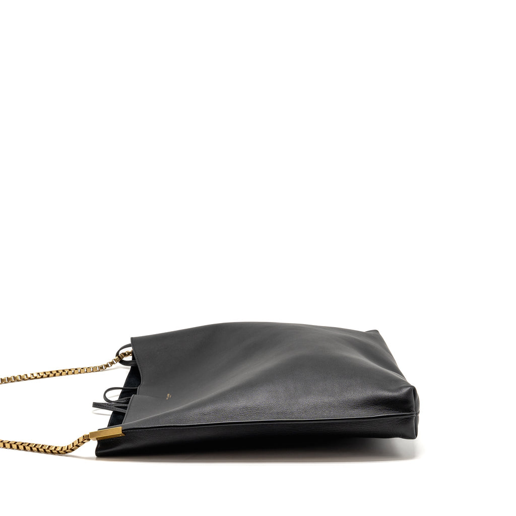 SAINT LAURENT/YSL SUZANNE HOBO BAG CALFSKIN BLACK GHW