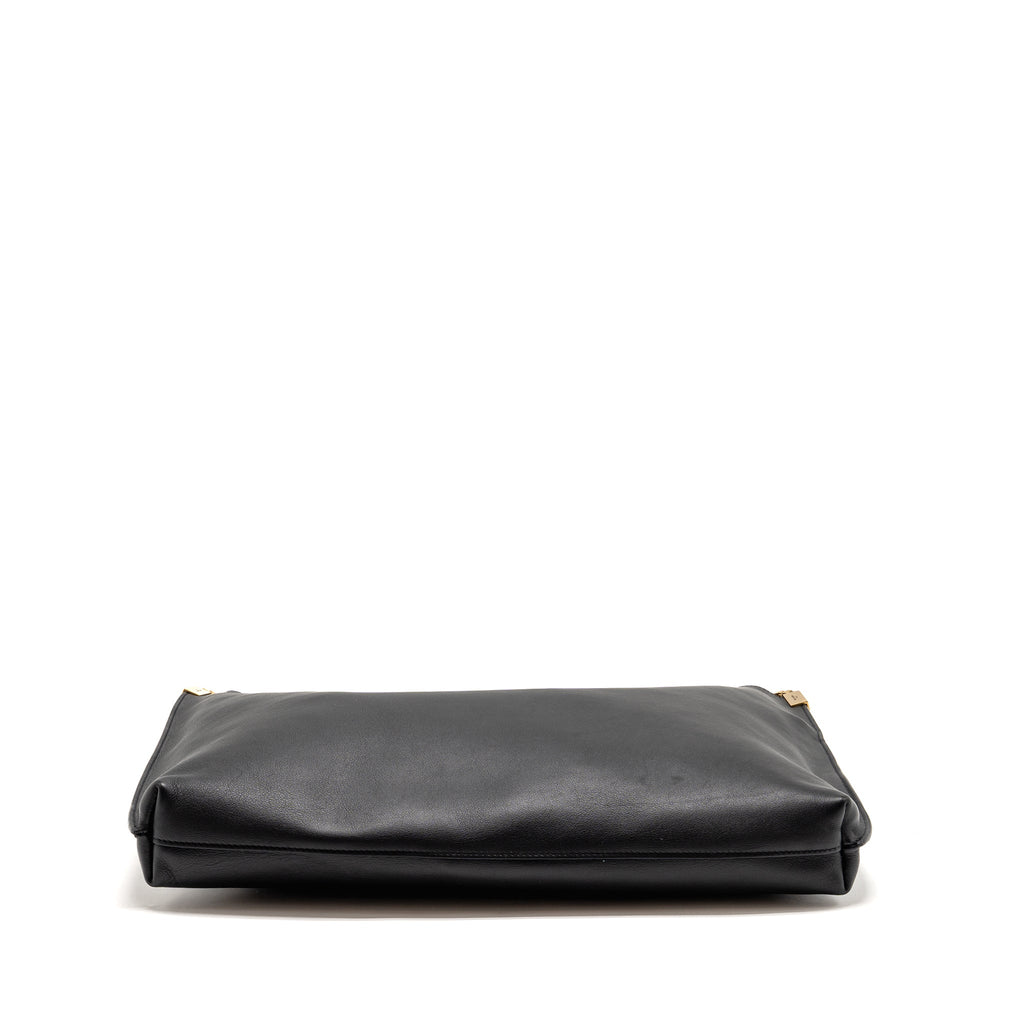 SAINT LAURENT/YSL SUZANNE HOBO BAG CALFSKIN BLACK GHW