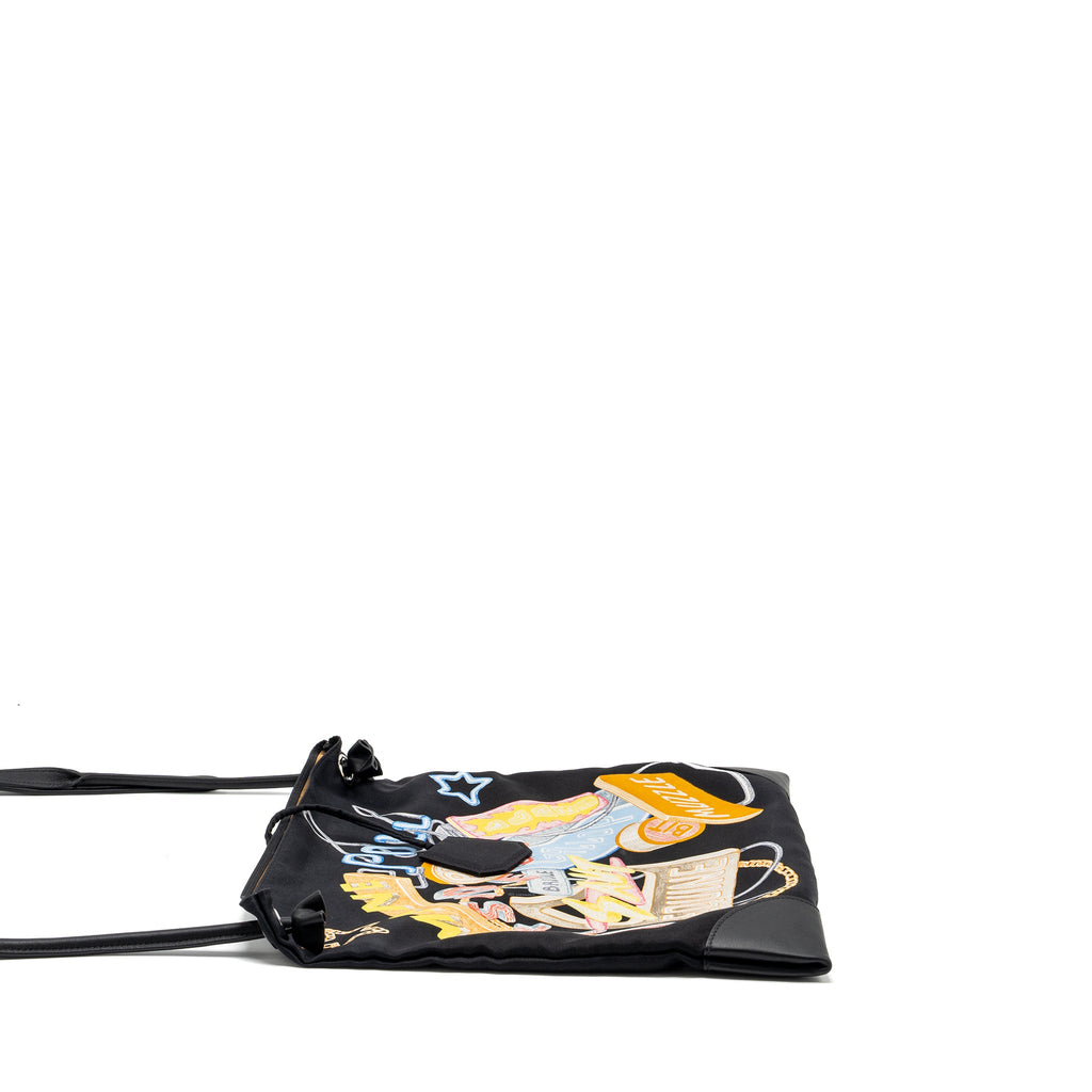 HERMES SILKCITY SHOULDER BAG MULTICOLOUR BLACK SHW