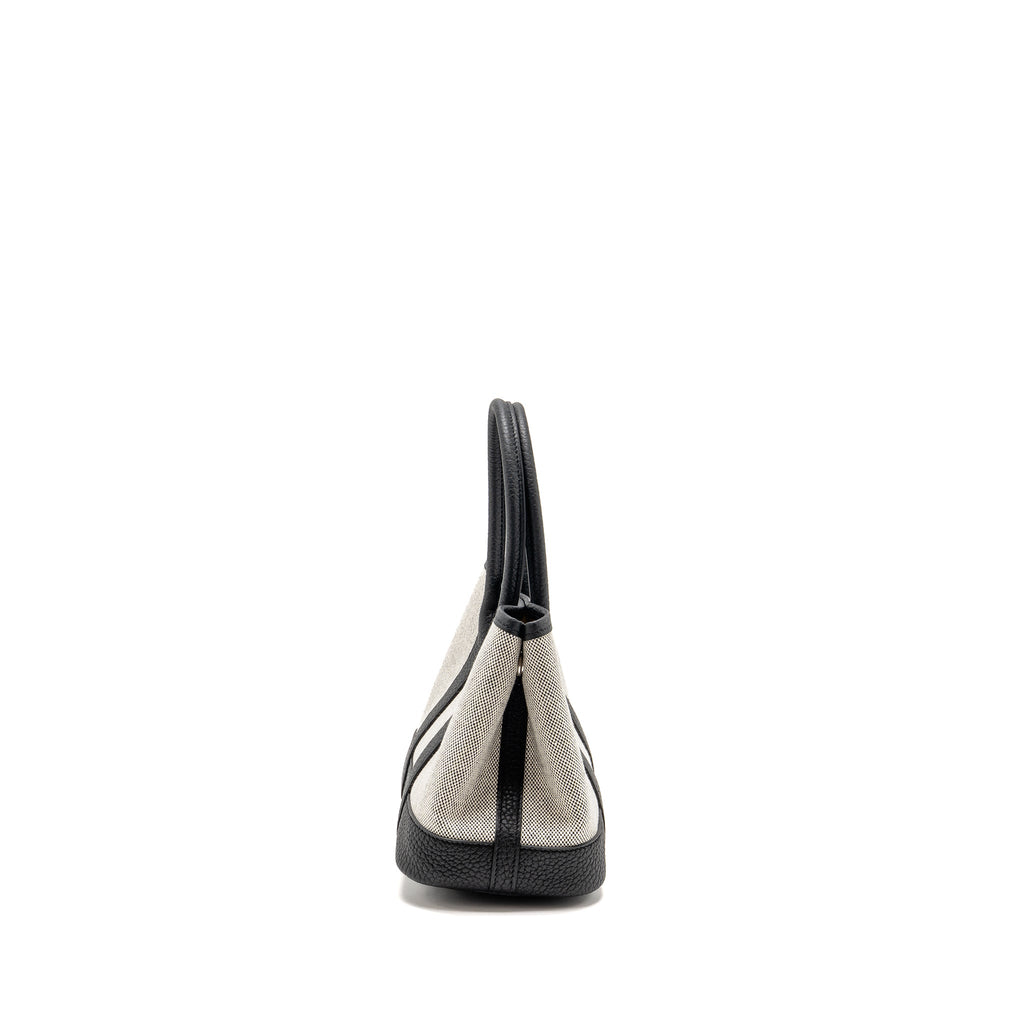 HERMES NEO GARDEN PARTY 23 NEGONDA/CANVAS ECRU/BLACK SHW