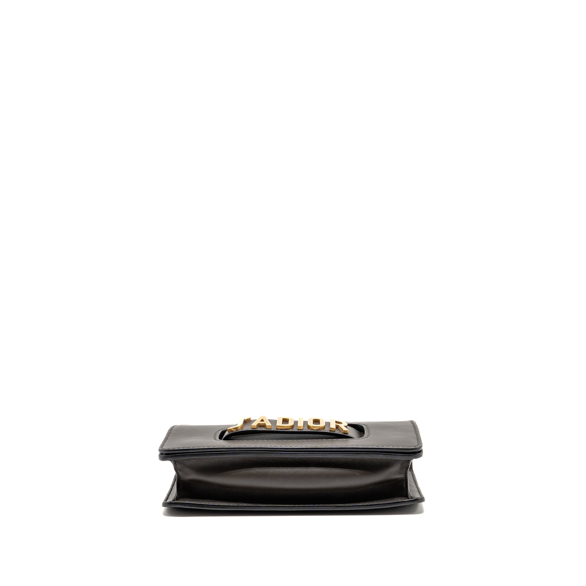 DIOR J’ADIOR FLAP BAG WITH CHAIN CALFSKIN DARK BROWN GHW