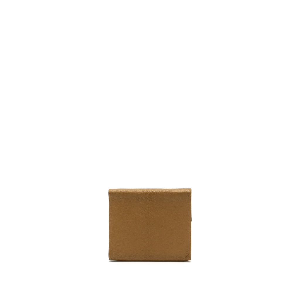 HERMES CLIC 16 WALLET CHEVRE MYSORE GOATSKIN 2H KRAFT GHW
