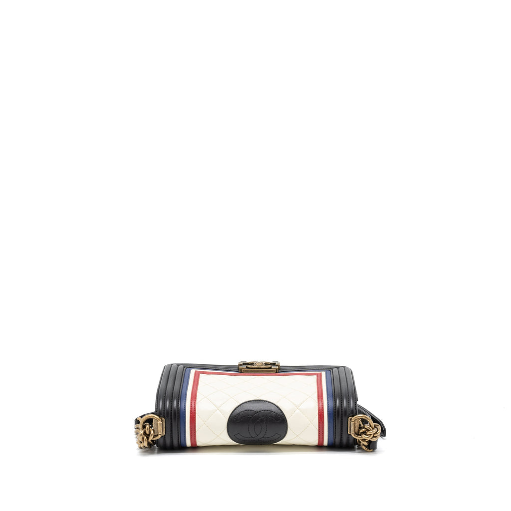 CHANEL MEDIUM BOY BAG LAMBSKIN MULTICOLOUR RUTHENIUM MULTICOLOUR HARDWARE