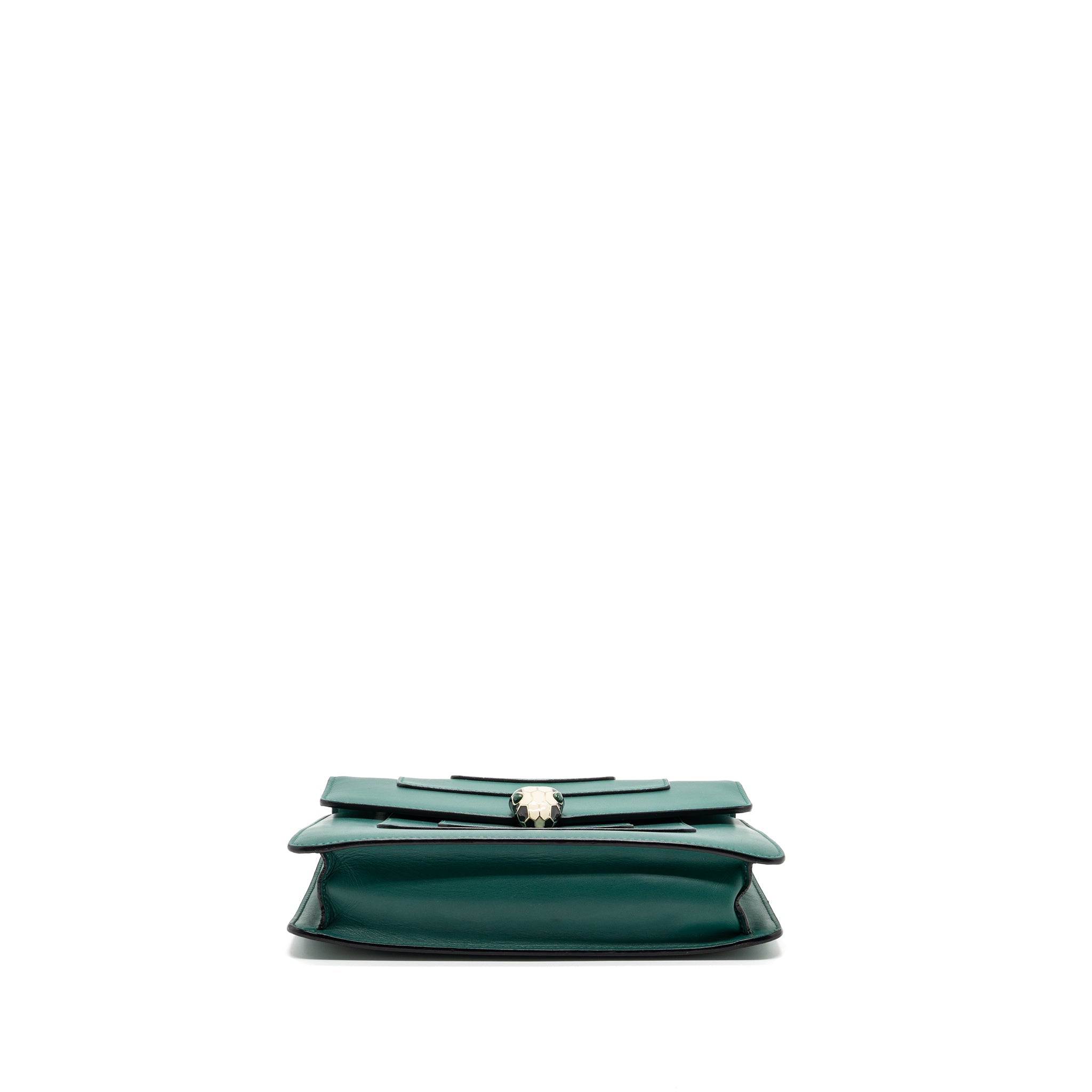 BVLGARI SERPENTI FOREVER CHAIN BAG CALFSKIN GREEN LGHW