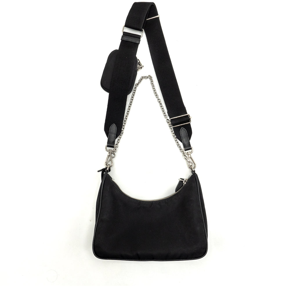 PRADA RE-EDTION 2005 BAG NYLON BLACK SHW