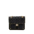 CHANEL 23S FLAP BACKPACK DENIM DARK BLUE BRUSHED GHW (MICROCHIP)