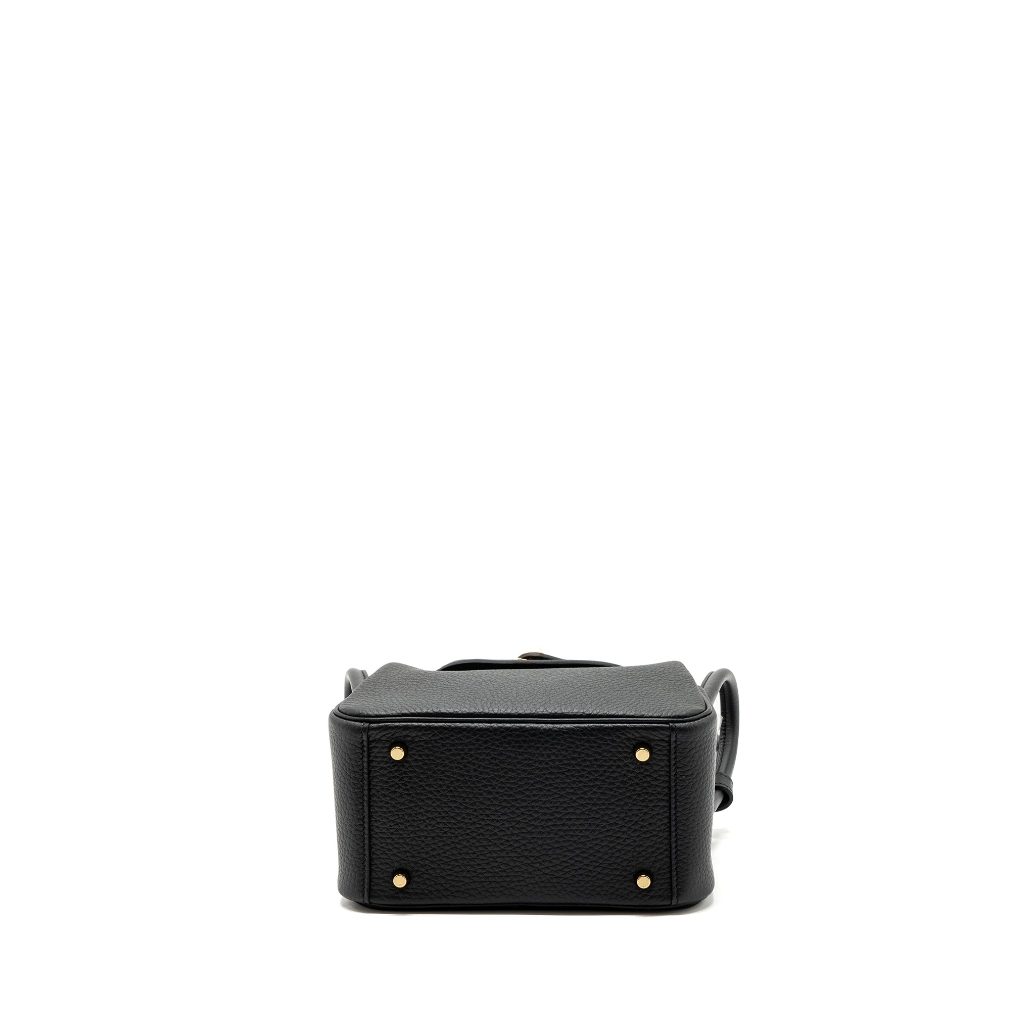 HERMES MINI LINDY CLEMENCE BLACK GHW